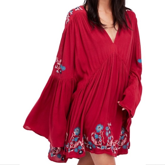 Free People Dresses & Skirts - Free People Te Amo Flared Sleeve Mini Dress Size S